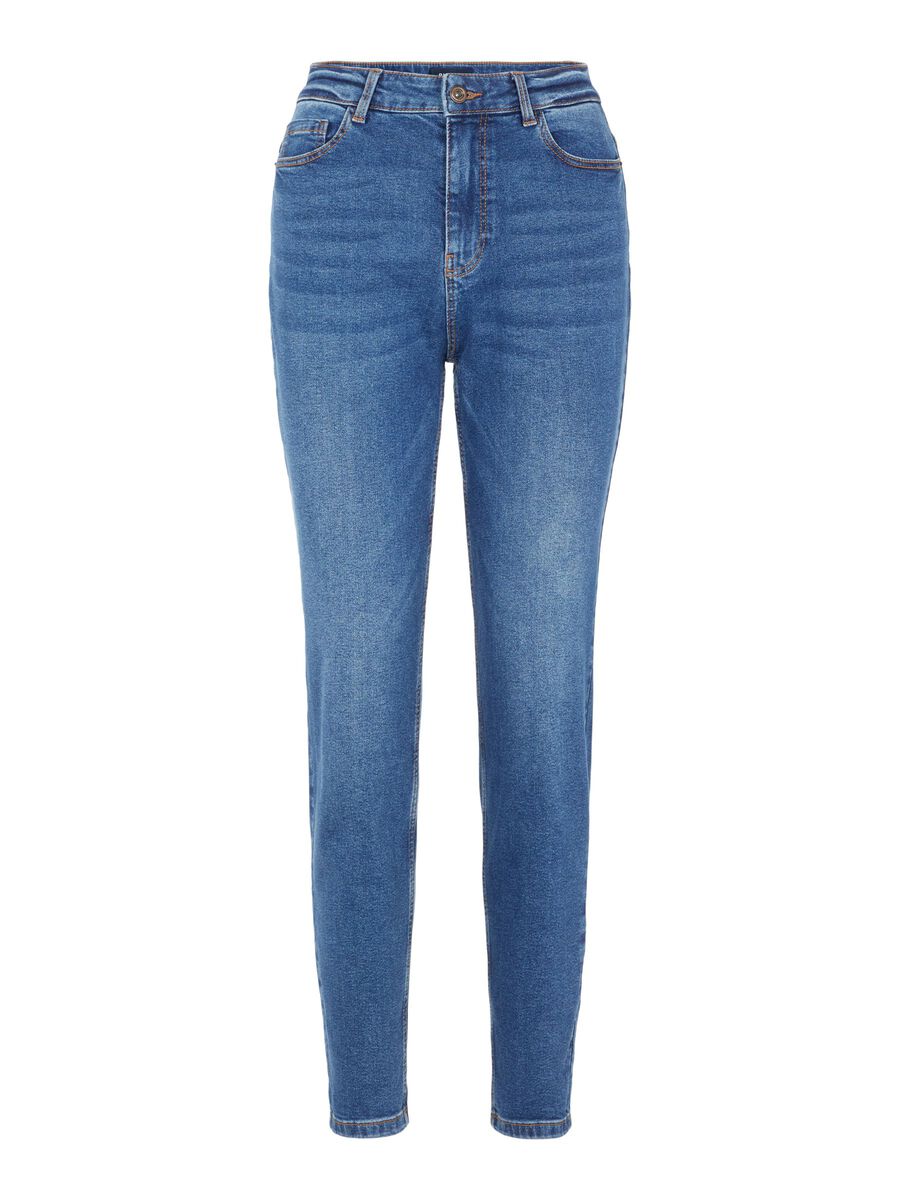 High Waist Mom Blue Denim Jeans