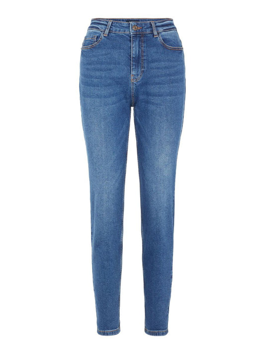 High Waist Mom Blue Denim Jeans