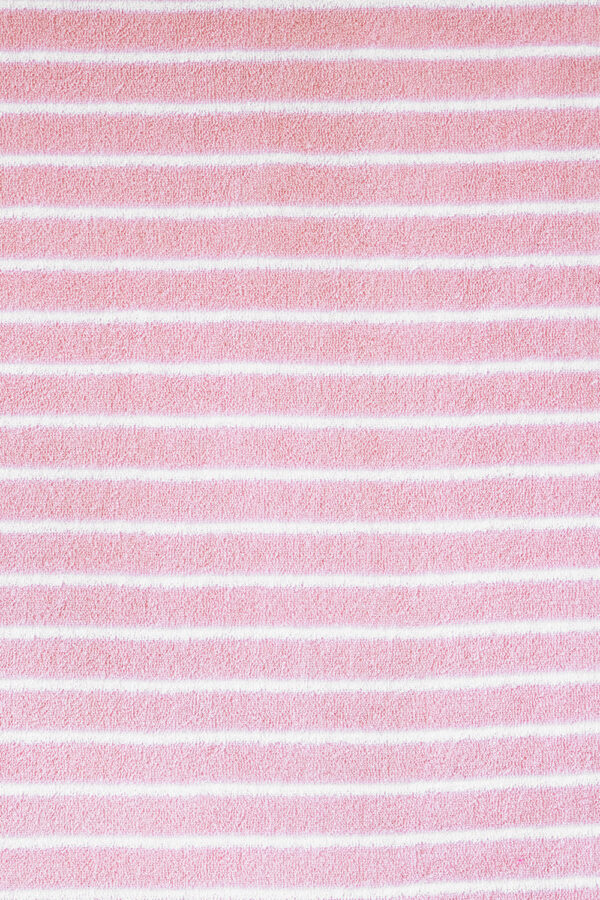 Children's Hooded Towel Robe - Rose/White