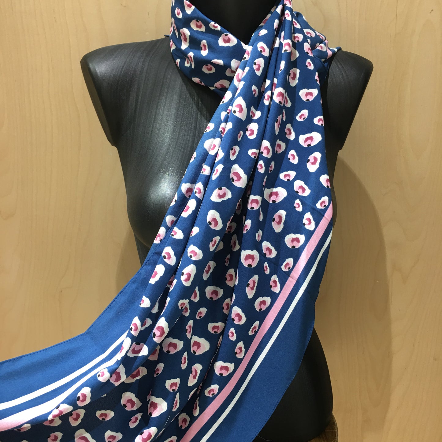 Pieces Blue/Pink Patterned Square Scarf
