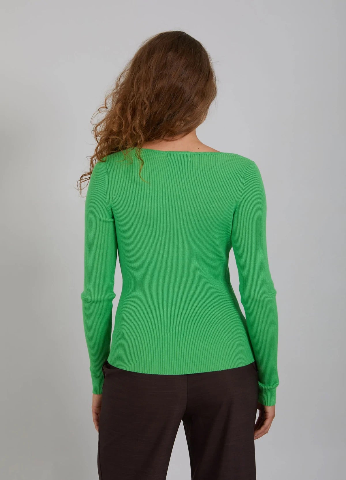 Knit With Squared Neck - High Green