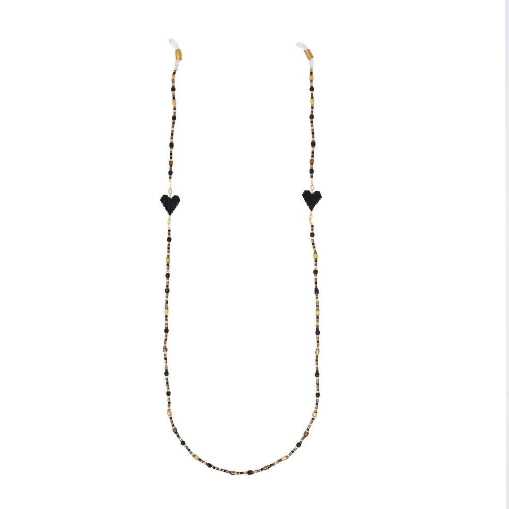Black Love Drop Glasses Strap - Mishky