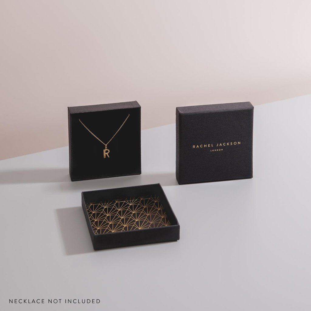 Art Deco initial necklace - 22 ct gold plated