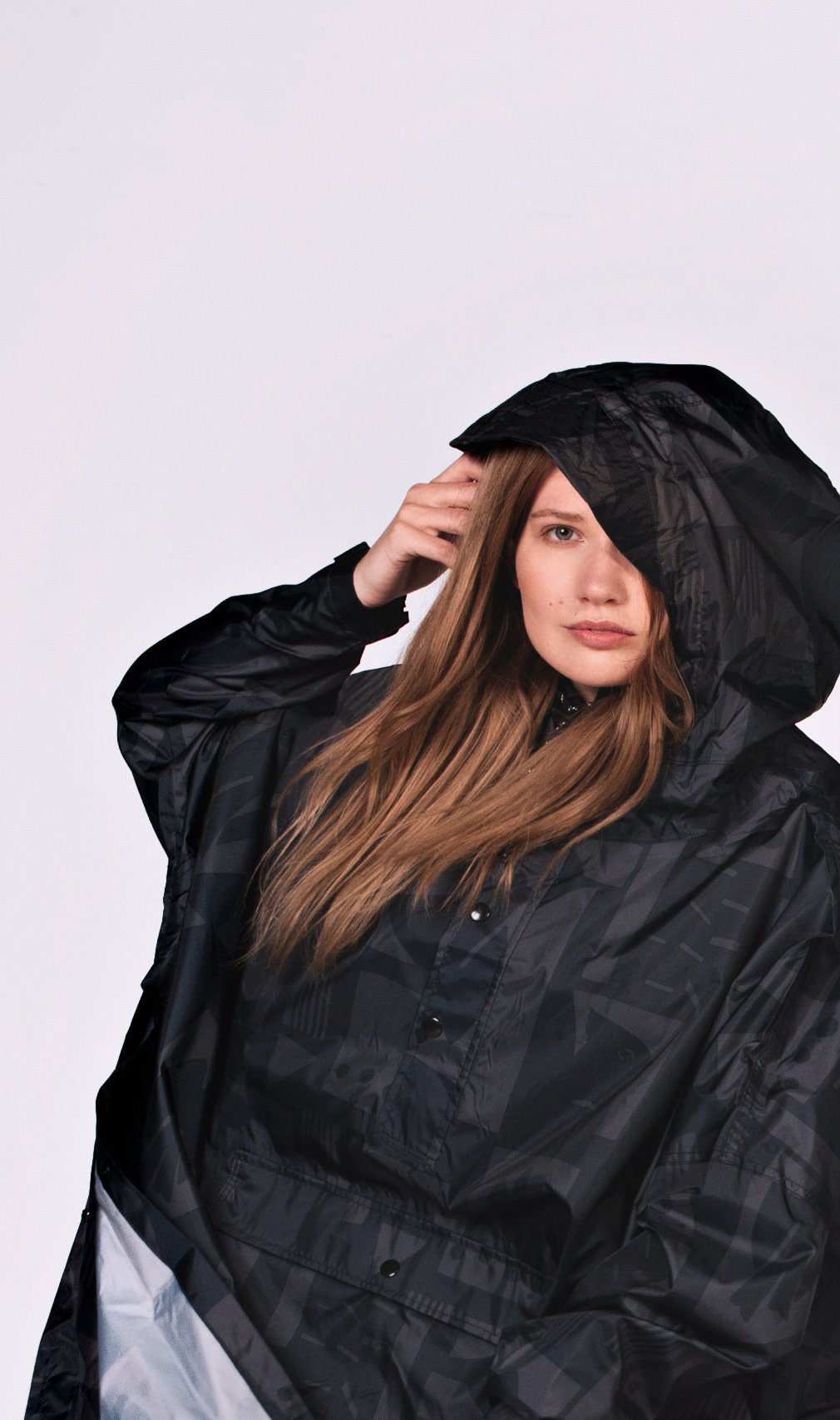Back to Black Camo - Adult Poncho
