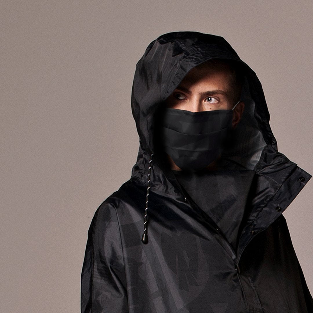 Back to Black Camo - Adult Poncho
