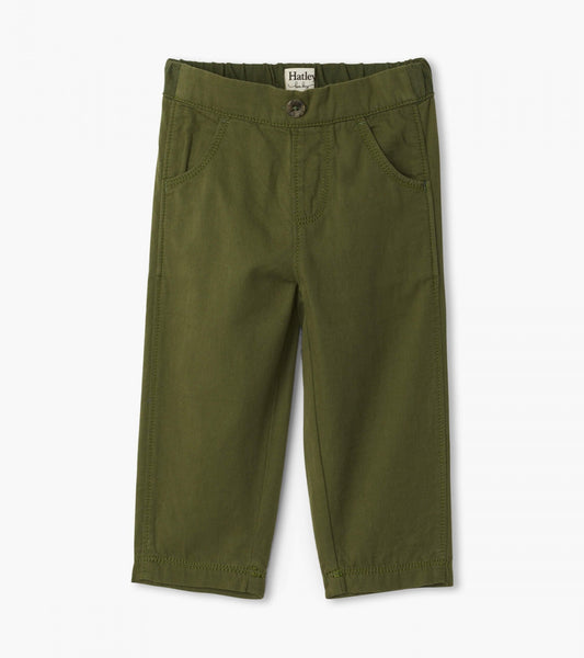 jungle green baby twill pants