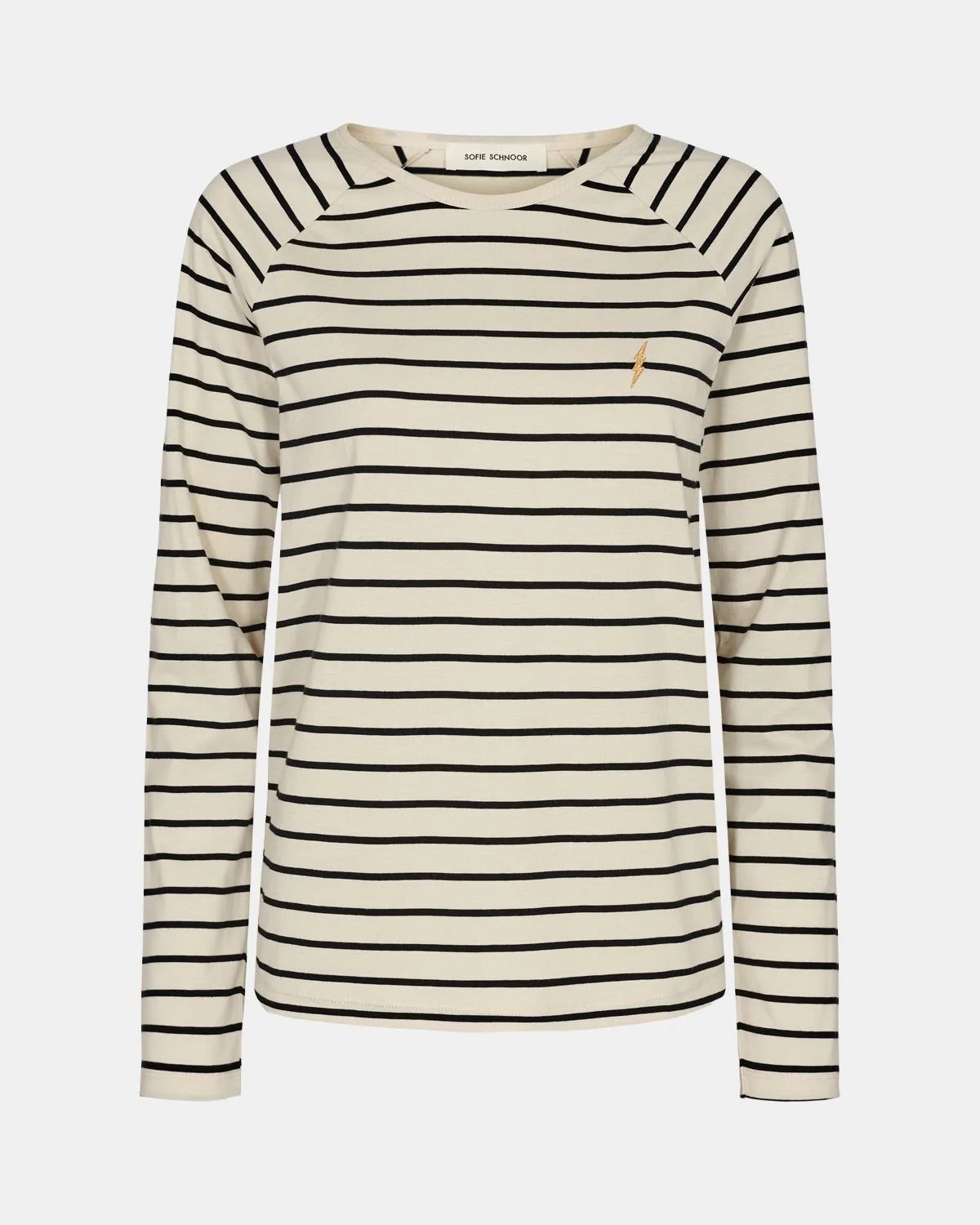 off white long sleeve striped shirt