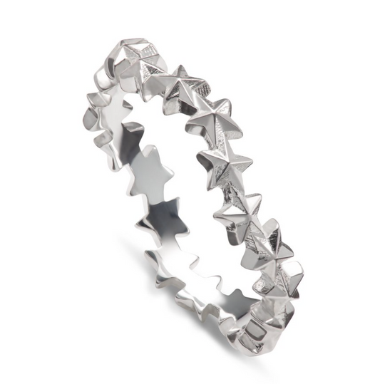Sterling Silver Star Cluster Ring
