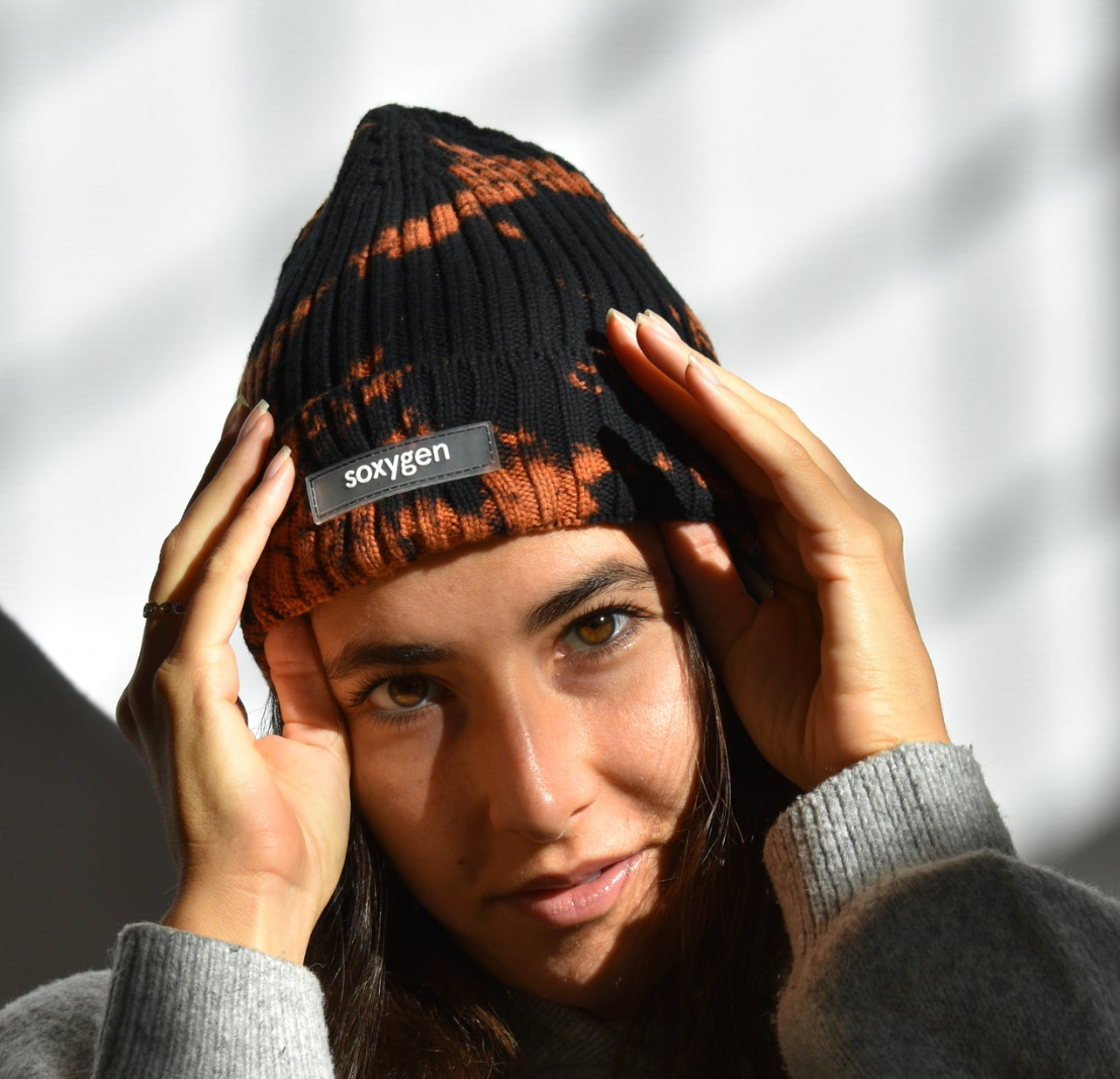 Beanie In Amber Tie Dye