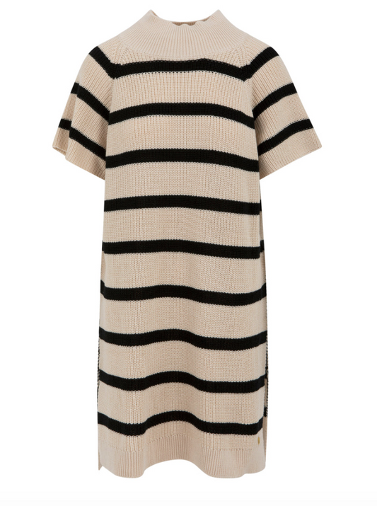 Long Knit Vest - Stripes