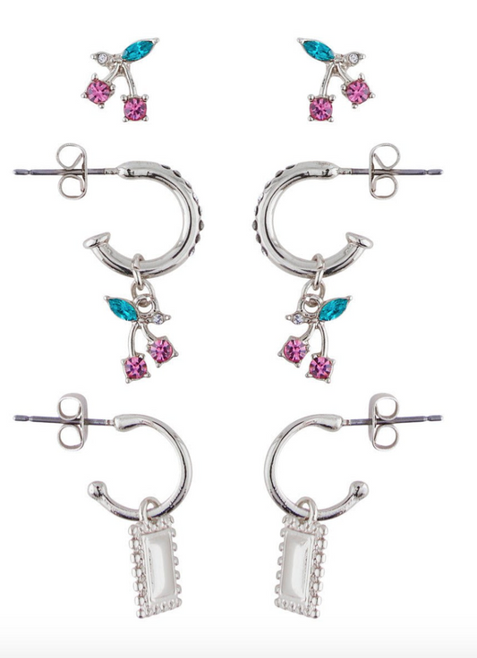 Pcsaova 3-Pack Earrings