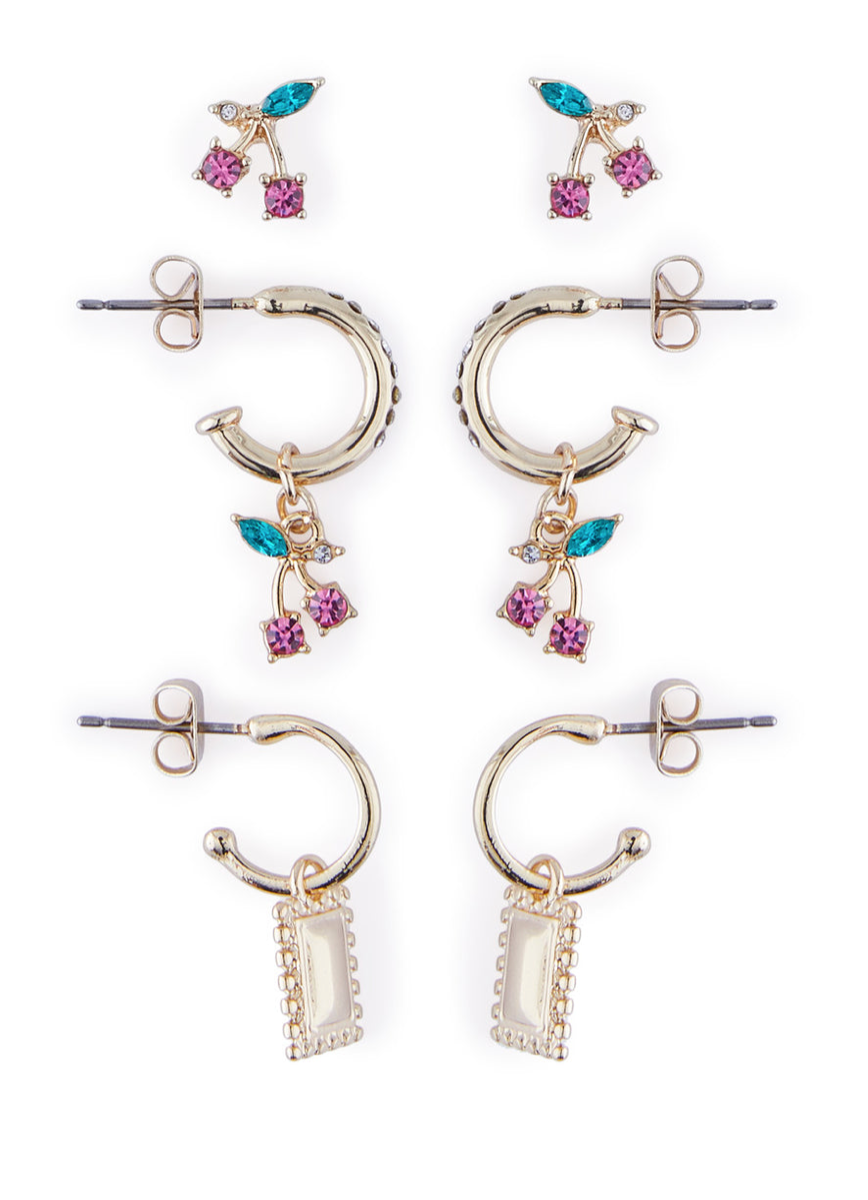 Pcsaova 3-Pack Earrings