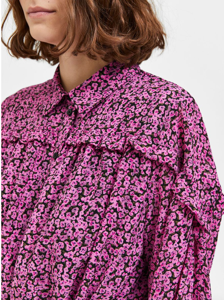 FRILL MINI DRESS - Pink