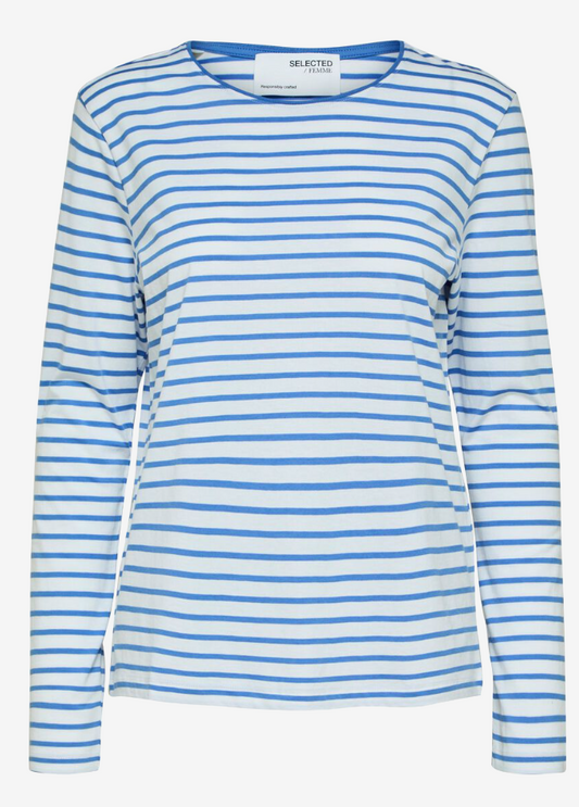 STRIPE LS T-SHIRT - Ultramarine