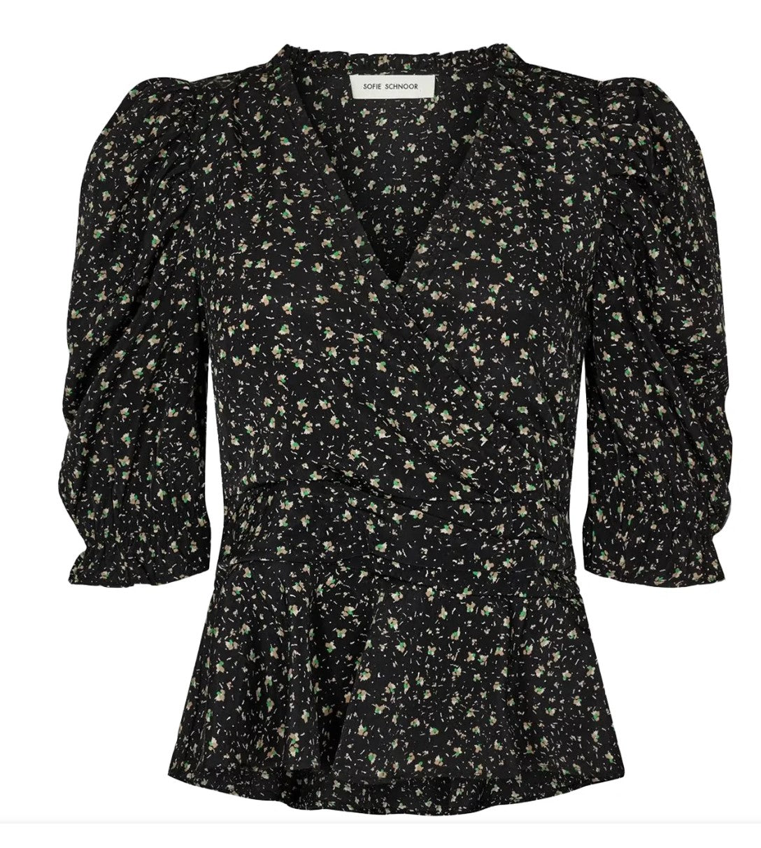 Black Printed Blouse