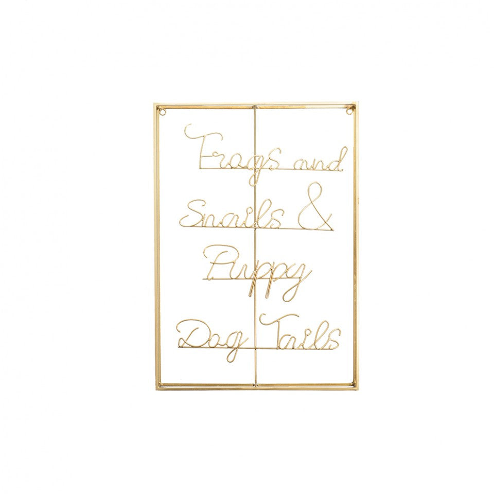 frogs and snails and puppy dog tails word art