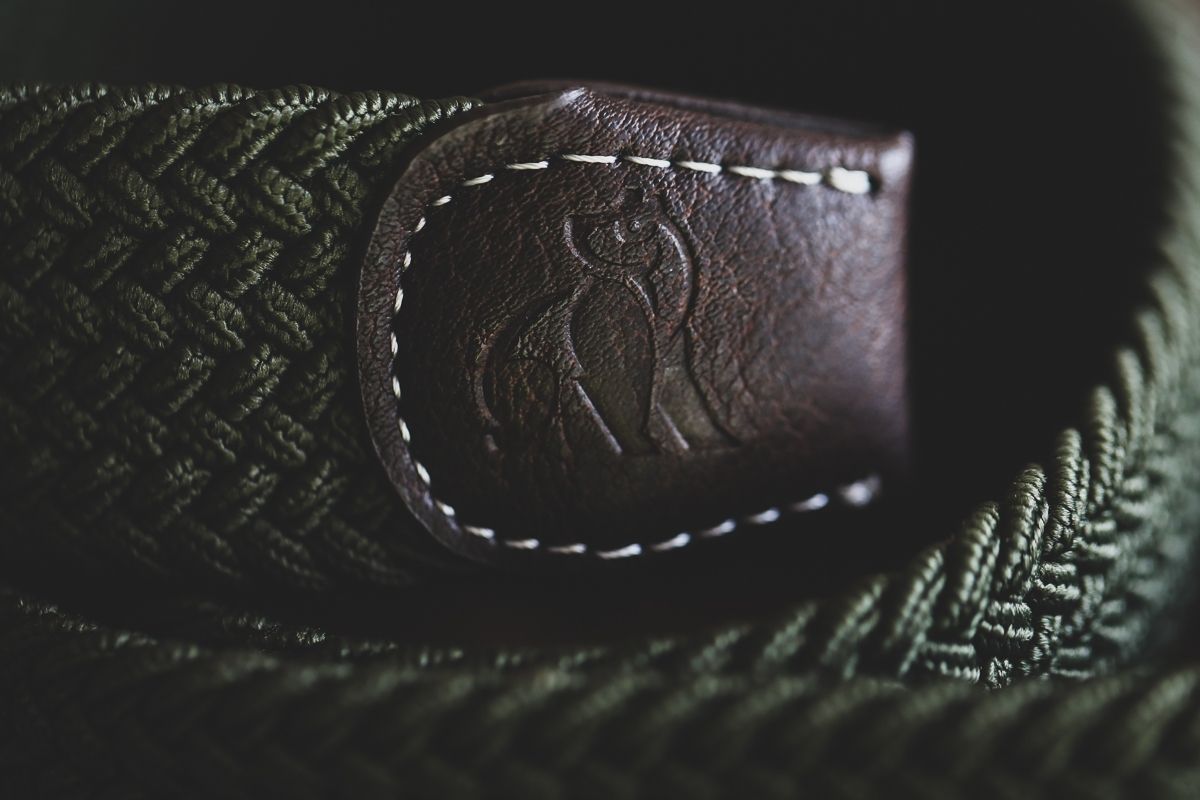 Recycled woven belt - Sky Blue Stripe