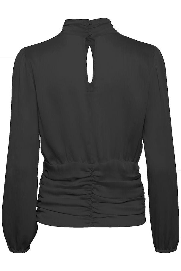 LONG SLEEVE BLOUSE - BLACK