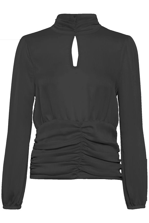 LONG SLEEVE BLOUSE - BLACK