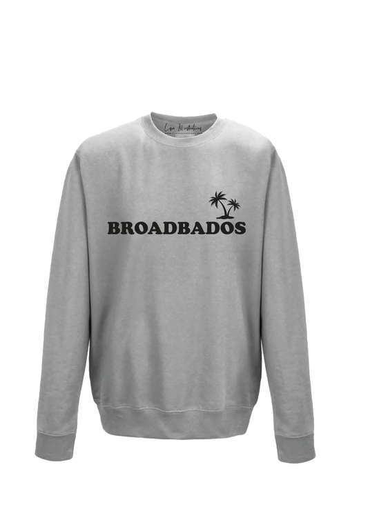 ‘Broadbados’ Adults Unisex Sweatshirt - Grey