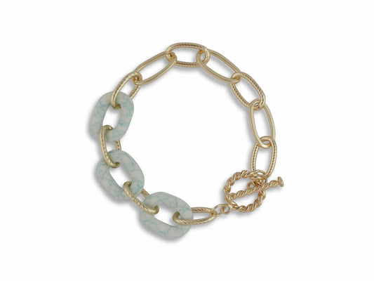 Big Metal London Matte Resin Chain Bracelet