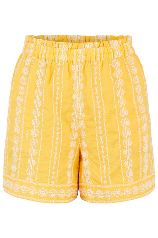 YasAliyah High Waisted Shorts - Yolk Yellow