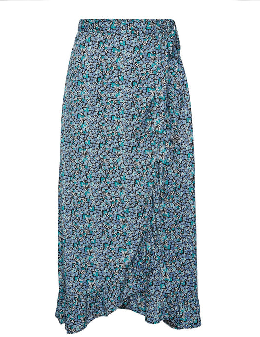 PCBROOK HW MIDI SKIRT - Deep Lagoon