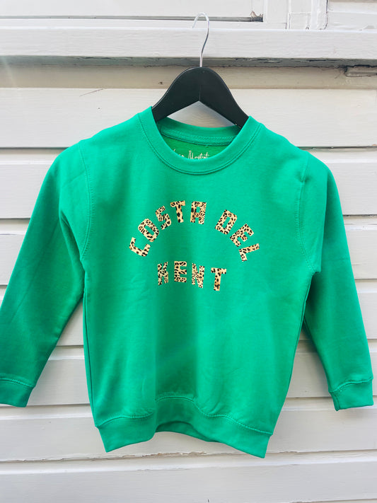 Lisa Illustrations Kids Costa del Kent Sweatshirt in Green