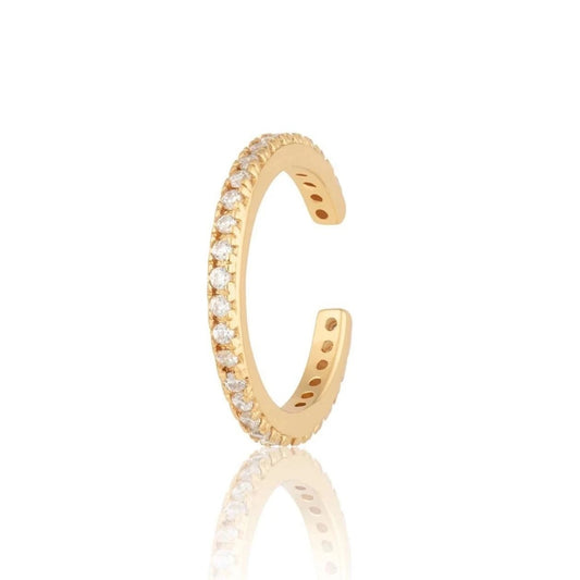 Slim Sparkling Ear Cuff - Gold Plated