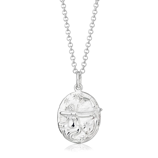 Sagittarius Zodiac Necklace - Silver