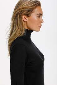 Mila Roll Neck Dress - Black