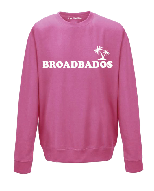 ‘Broadbados’ Adult Unisex Sweatshirt - Pink