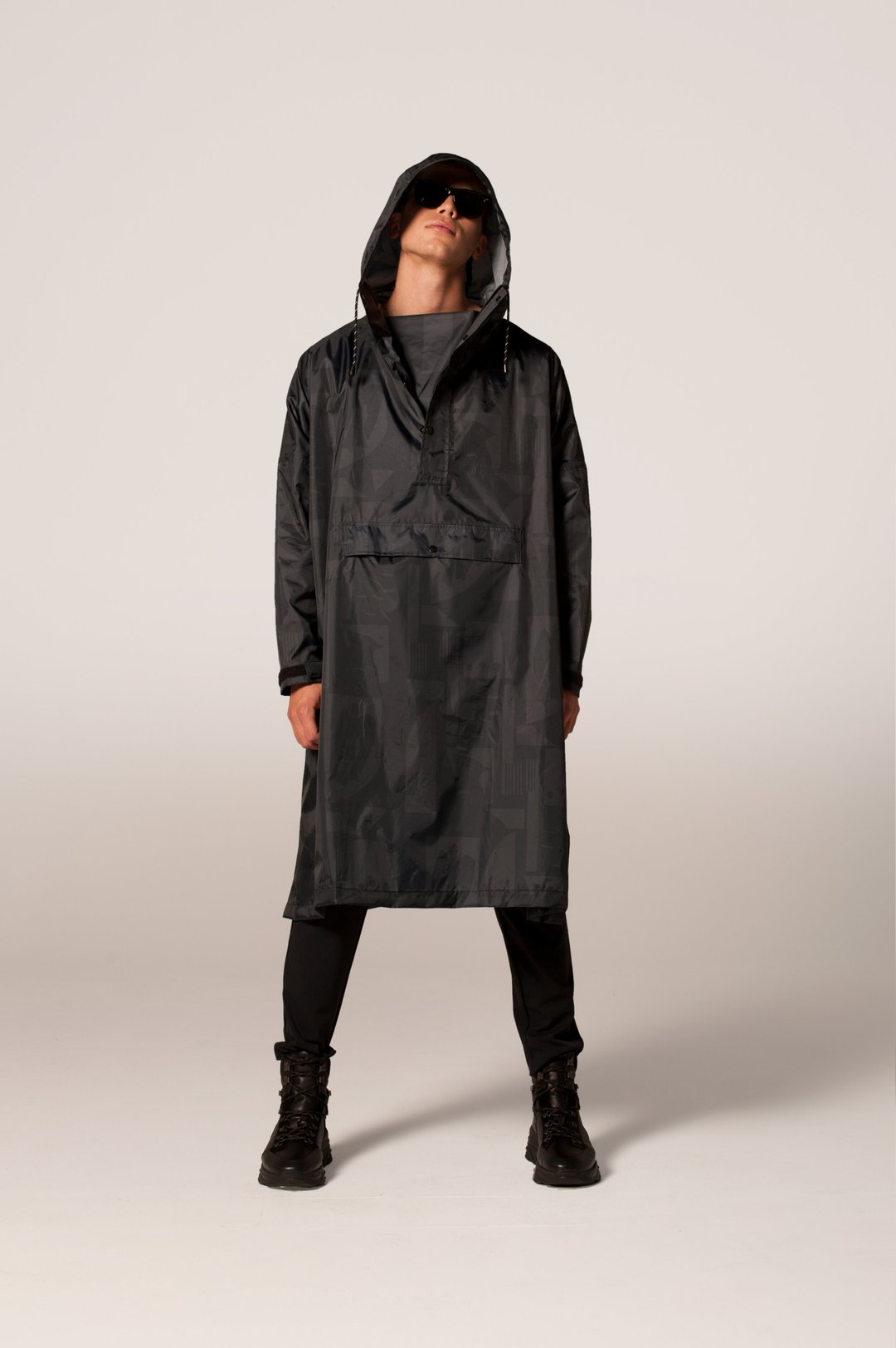 Back to Black Camo - Adult Poncho