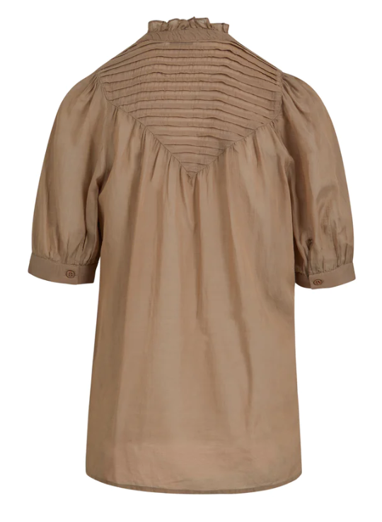 Shirt With Frills - Sand