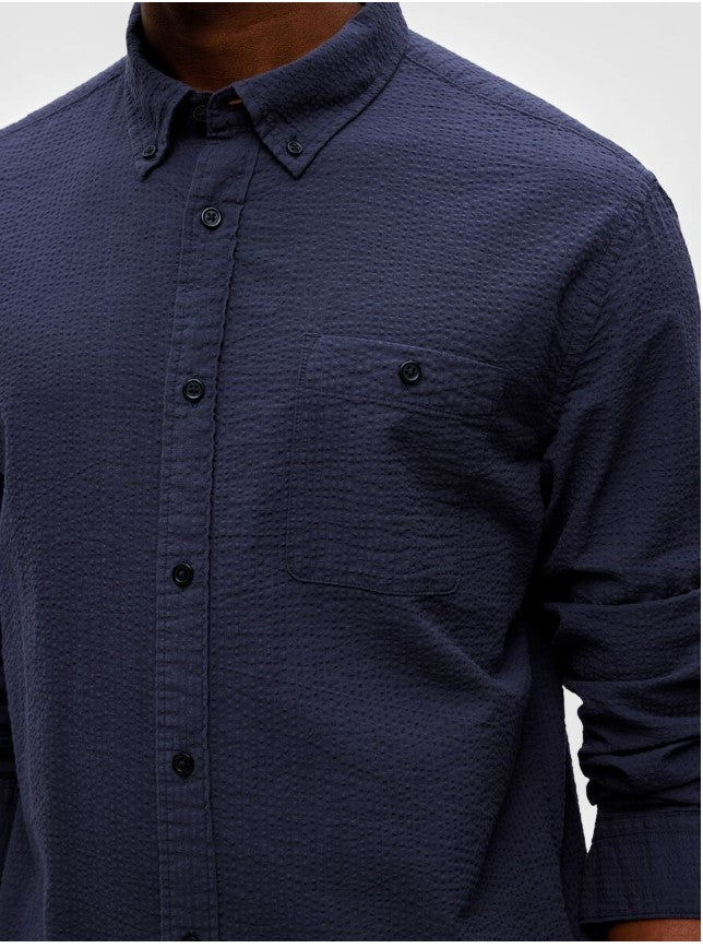 SLHREGREIL SHIRT LS SEERSUCKER