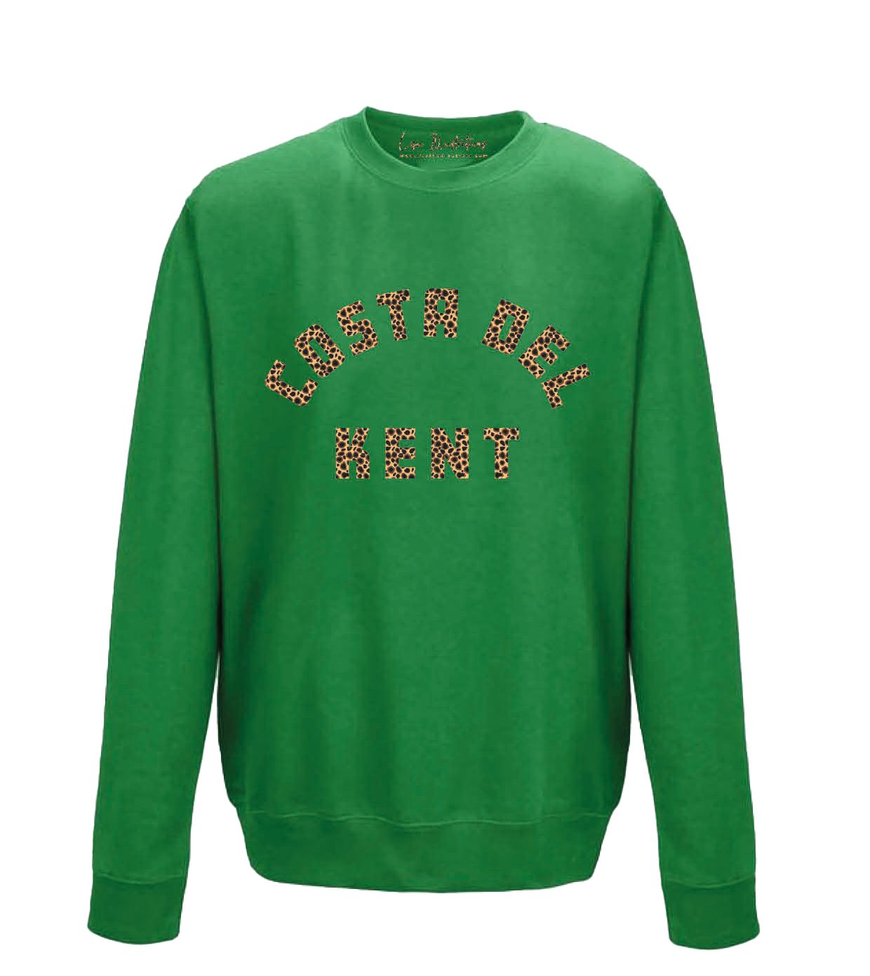 ‘Costa Del Kent’ Adults Unisex Sweatshirt - Green