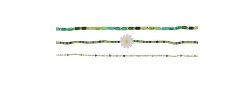 Big metal London Cressida Pack of 3 Anklets