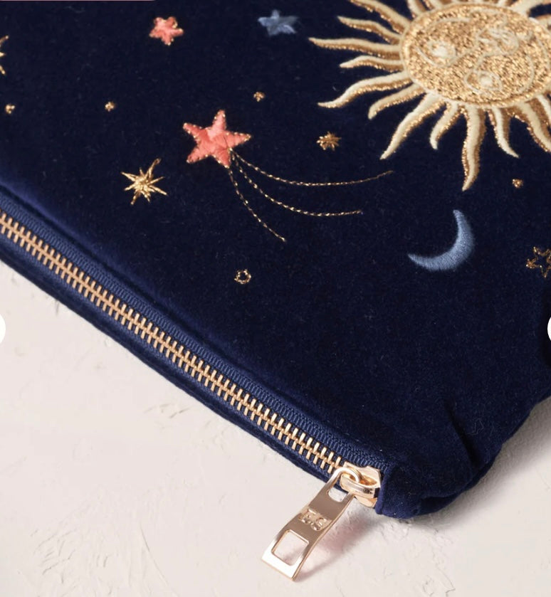 Celestial Velvet Everyday Pouch - Navy