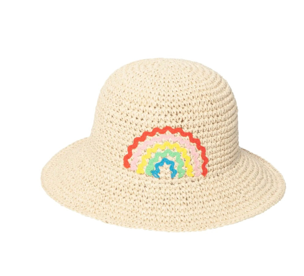 Ric Rac Rainbow Straw Bucket Hat