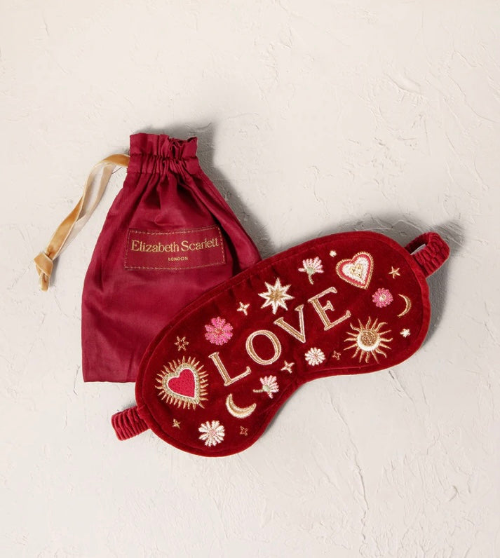 Love Charm Velvet Eye Mask - Rouge