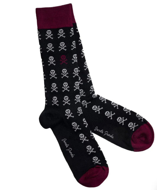 Black Skull Bamboo Socks