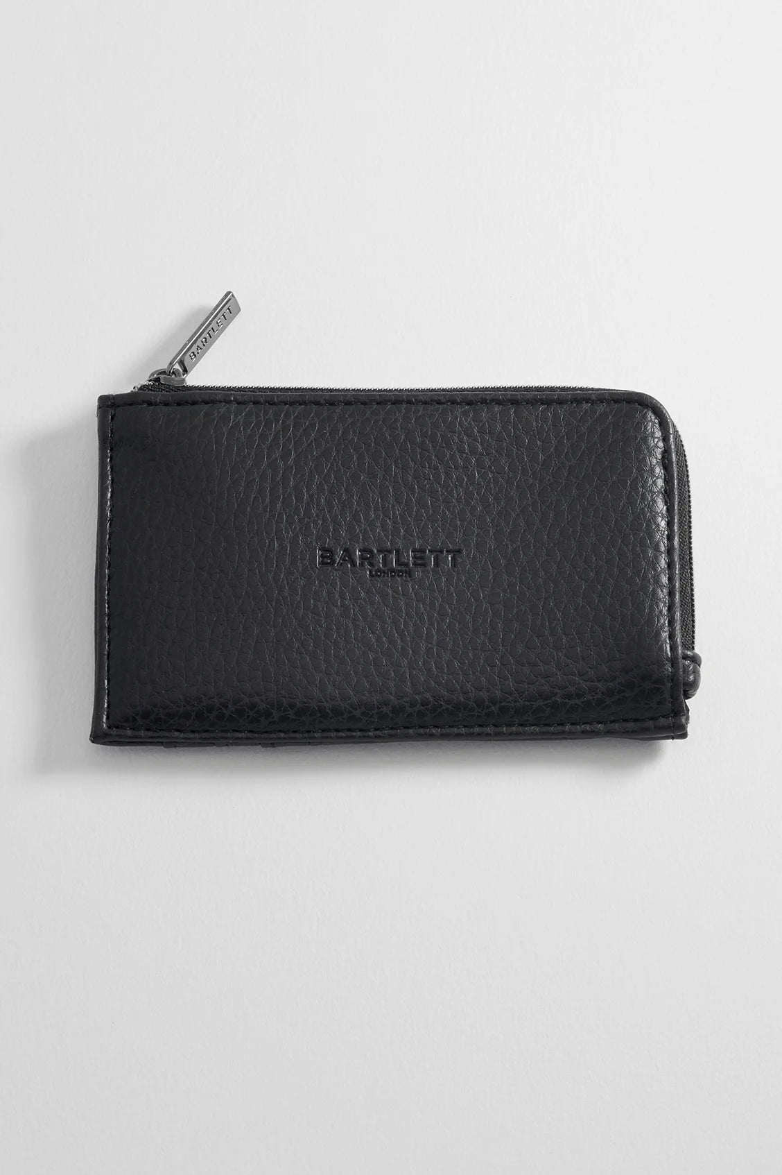 Mens Black Zipped Card Holder