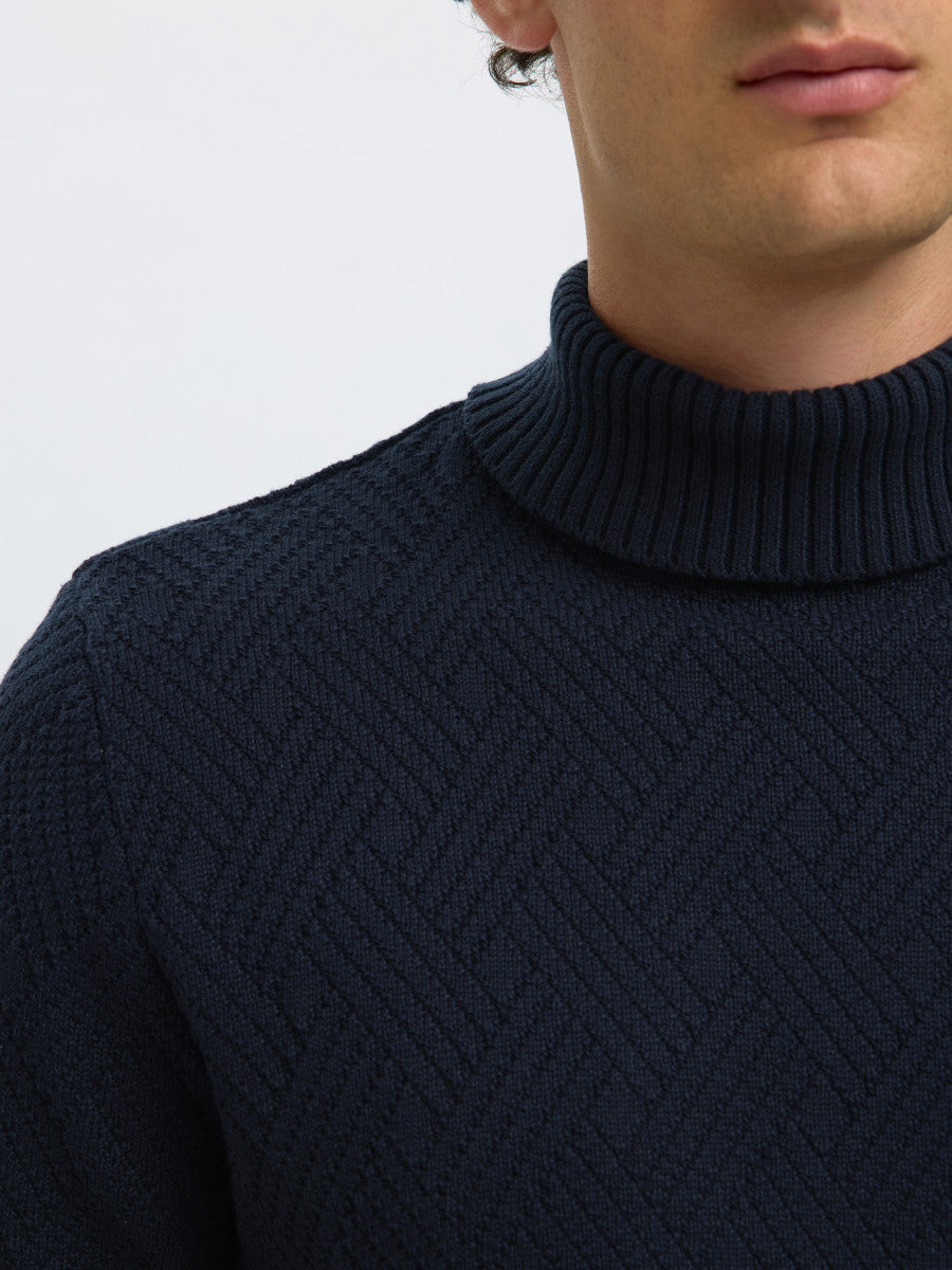 SLHTREVOR LS KNIT ROLLNECK