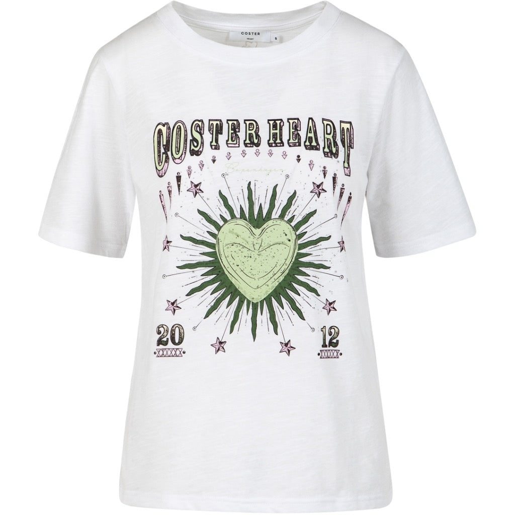 Tee With Coster Heart Print