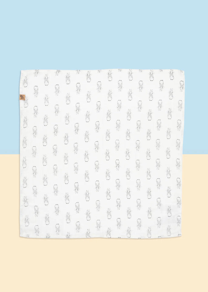 Peter Rabbit Neutral Muslin Squares - Pack Of 2