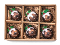 Mini Christmas Pudding Baubles - Set of 6