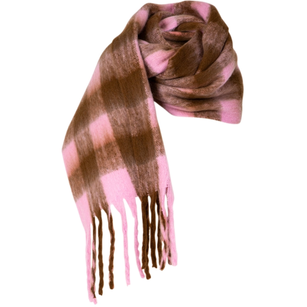 MAREN SCARF - BROWN/PINK
