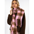 MAREN SCARF - BROWN/PINK