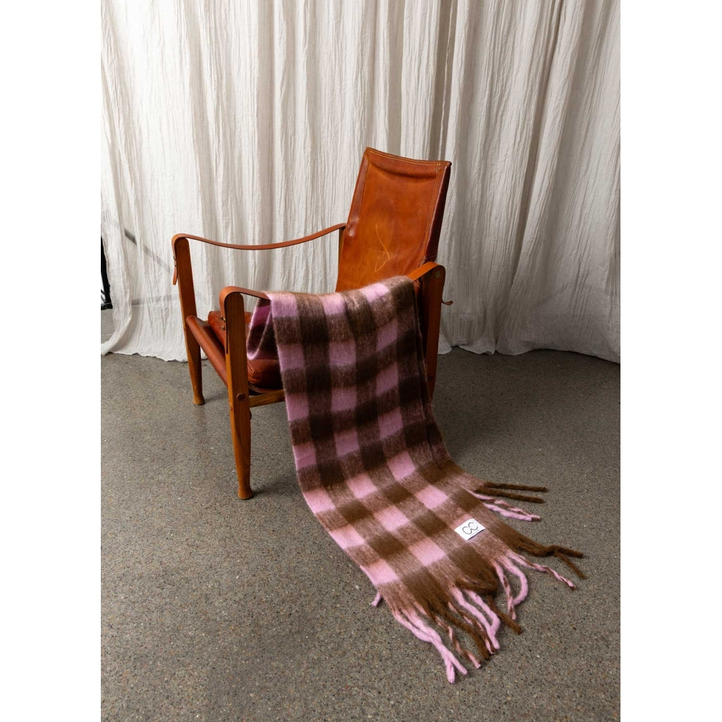 MAREN SCARF - BROWN/PINK