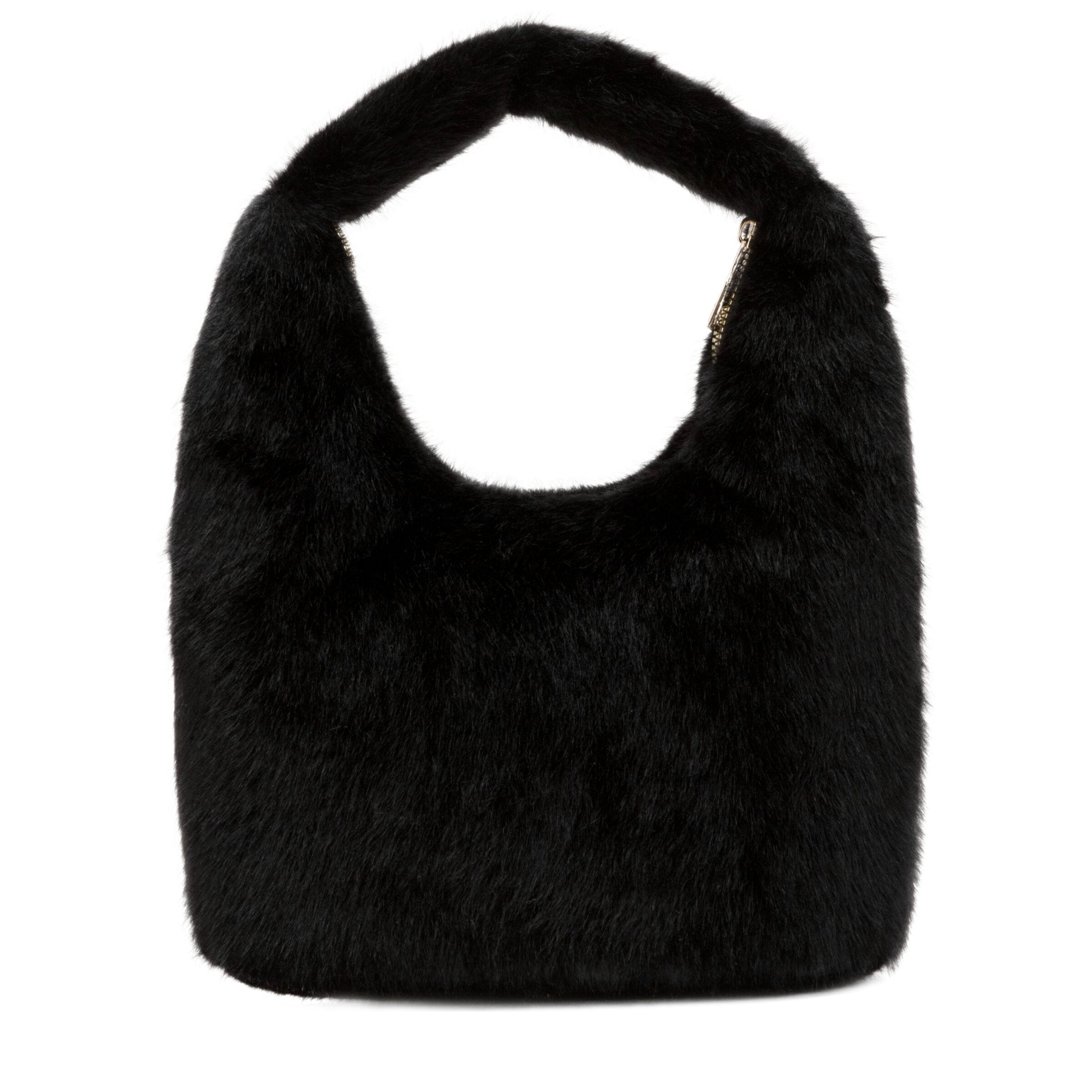 Faux Fur Scoop Grab Bag - BLACK 12080